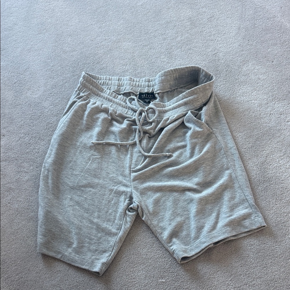 Velvet by Graham & Spencer Heather Gray Athletic Shorts